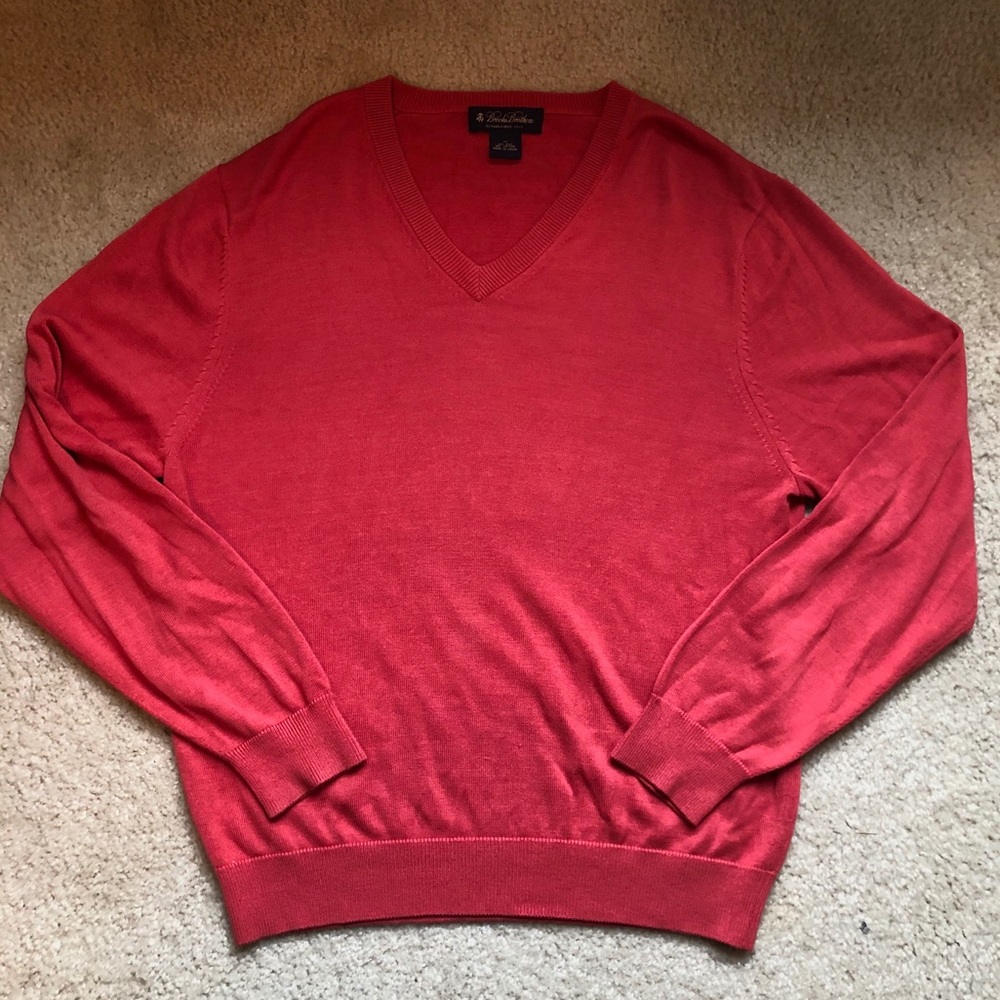 Red 70% silk Brooks Brothers sweater